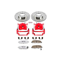 PowerStop Power Stop 01-05 Honda Civic Front Z26 Street Warrior Brake Kit w/Calipers - Brakes Rotors & Pads