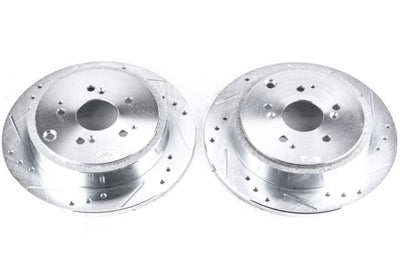 PowerStop Power Stop 01-06 Acura MDX Rear Evolution Drilled & Slotted Rotors - Pair - Brakes Pads