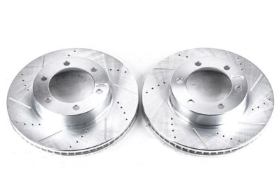 PowerStop Power Stop 01-07 Toyota Sequoia Front Evolution Drilled & Slotted Rotors - Pair - Brakes Pads