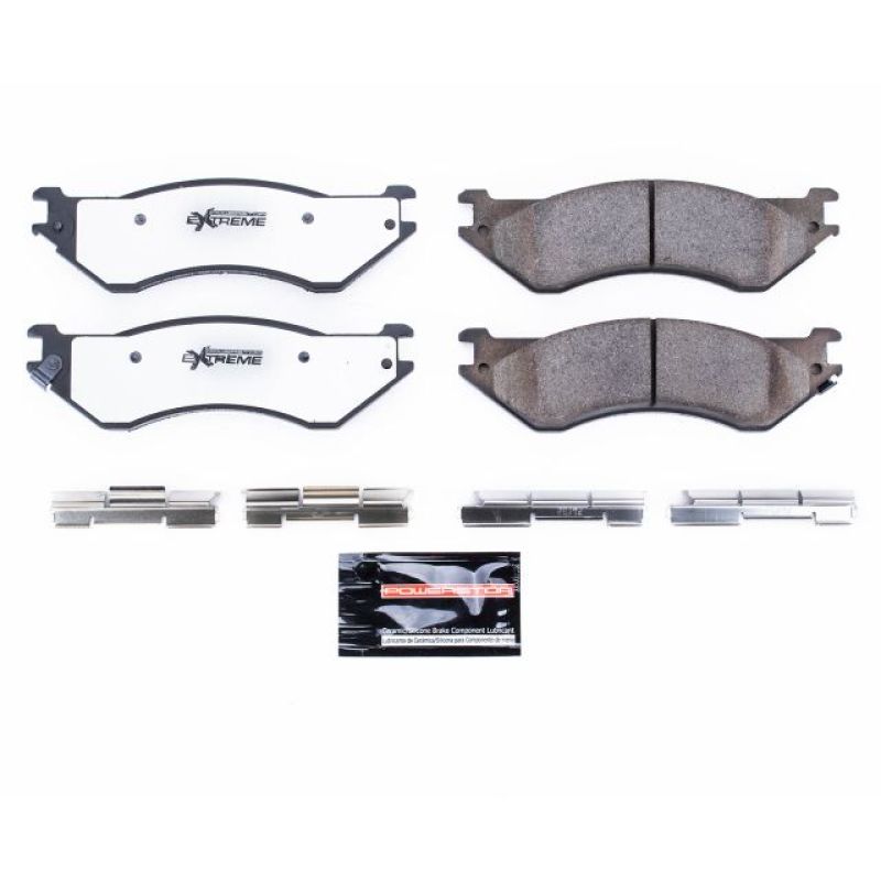 PowerStop Power Stop 01-08 Dodge Ram 2500 Rear Z36 Truck & Tow Brake Pads w/Hardware - Brakes Rotors