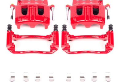 PowerStop Power Stop 02-05 Ford Explorer Front Red Calipers w/Brackets - Pair - Brakes Rotors & Pads