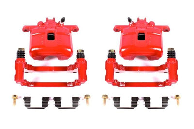 PowerStop Power Stop 02-06 Acura RSX Front Red Calipers w/Brackets - Pair - Brakes Rotors & Pads
