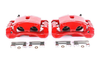 PowerStop Power Stop 02-06 Cadillac Escalade Front or Rear Red Calipers w/Brackets - Pair - Brakes Rotors & Pads