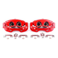 PowerStop Power Stop 02-06 Cadillac Escalade Rear Red Calipers w/Brackets - Pair - Brakes Rotors & Pads
