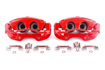 PowerStop Power Stop 02-06 Cadillac Escalade Rear Red Calipers w/Brackets - Pair - Brakes Rotors & Pads