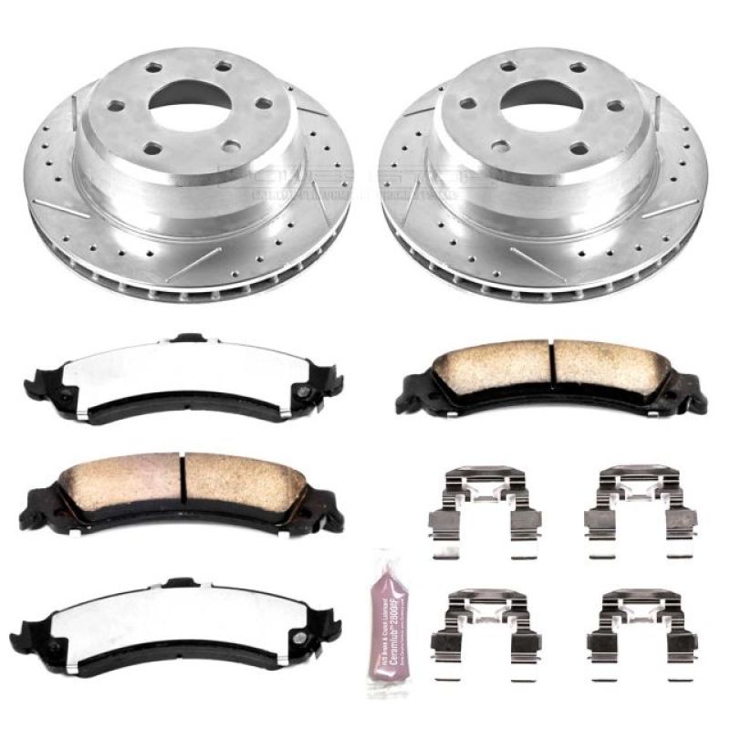 PowerStop Power Stop 02-06 Cadillac Escalade Rear Z36 Truck & Tow Brake Kit - Brakes Rotors Pads
