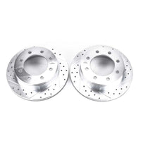 PowerStop Power Stop 02-06 Chevrolet Avalanche 2500 Rear Evolution Drilled & Slotted Rotors - Pair - Brakes Pads