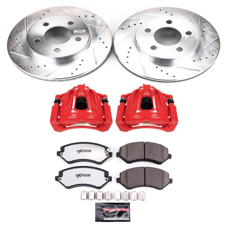 PowerStop Power Stop 02-07 Jeep Liberty Front Z36 Truck & Tow Brake Kit w/Calipers - Brakes Rotors Pads