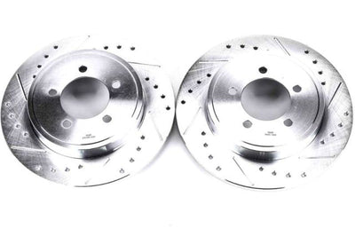 PowerStop Power Stop 02-10 Ford Explorer Rear Evolution Drilled & Slotted Rotors - Pair - Brakes Pads