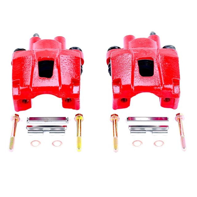 PowerStop Power Stop 02-10 Ford Explorer Rear Red Calipers w/o Brackets - Pair - Brakes Rotors & Pads
