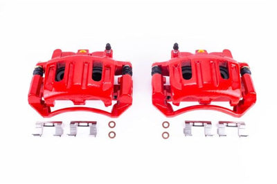 PowerStop Power Stop 03-04 Dodge Dakota Front Red Calipers w/Brackets - Pair - Brakes Rotors & Pads