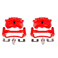 PowerStop Power Stop 03-04 Ford Mustang Front Red Calipers w/Brackets - Pair - Brakes Rotors & Pads