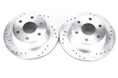 PowerStop Power Stop 03-05 Chevrolet Astro Rear Evolution Drilled & Slotted Rotors - Pair - Brakes Pads