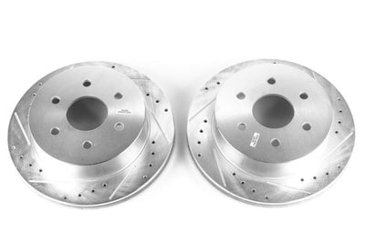 PowerStop Power Stop 03-05 Chevrolet Express 2500 Rear Evolution Drilled & Slotted Rotors - Pair - Brakes Pads