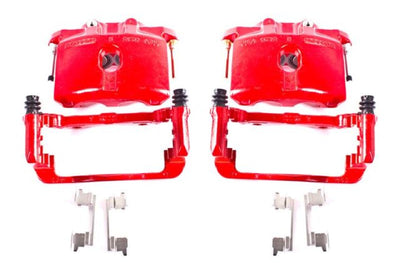 PowerStop Power Stop 03-06 Cadillac Escalade Rear Red Calipers w/Brackets - Pair - Brakes Rotors & Pads