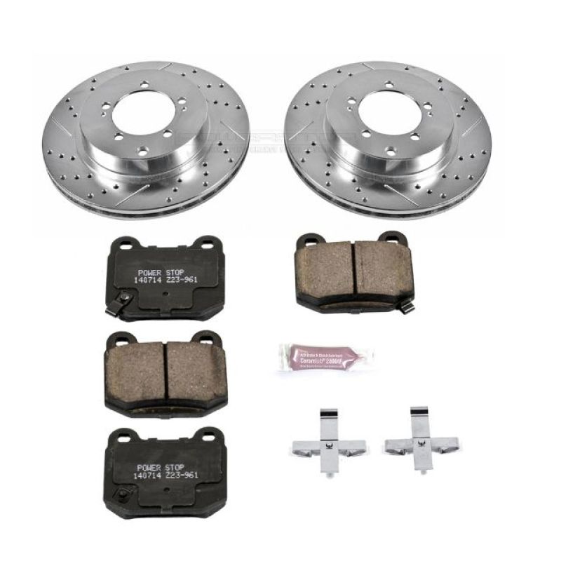 PowerStop Power Stop 03-06 Mitsubishi Lancer Rear Z23 Evolution Sport Brake Kit - Brakes Rotors & Pads