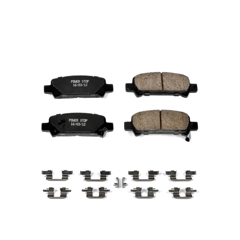 PowerStop Power Stop 03-06 Subaru Baja Rear Z17 Evolution Ceramic Brake Pads w/Hardware - Brakes Rotors &