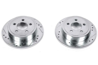 PowerStop Power Stop 03-07 Jeep Liberty Rear Evolution Drilled & Slotted Rotors - Pair - Brakes Pads