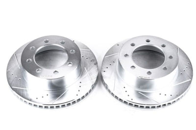 PowerStop Power Stop 03-08 Dodge Ram 3500 Front Drilled & Slotted Rotor - Pair - Brakes Rotors Pads