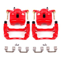 PowerStop Power Stop 03-08 Pontiac Vibe Front Red Calipers w/Brackets - Pair - Brakes Rotors & Pads