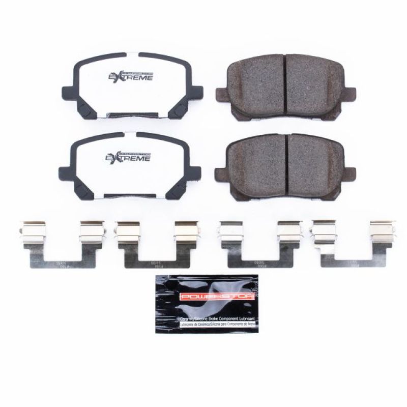 PowerStop Power Stop 03-08 Pontiac Vibe Front Z26 Extreme Street Brake Pads w/Hardware - Brakes Rotors &