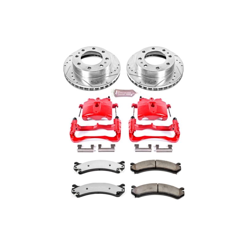 PowerStop Power Stop 03-09 Hummer H2 Front Z36 Truck & Tow Kit w/Cals - Brakes Rotors Pads