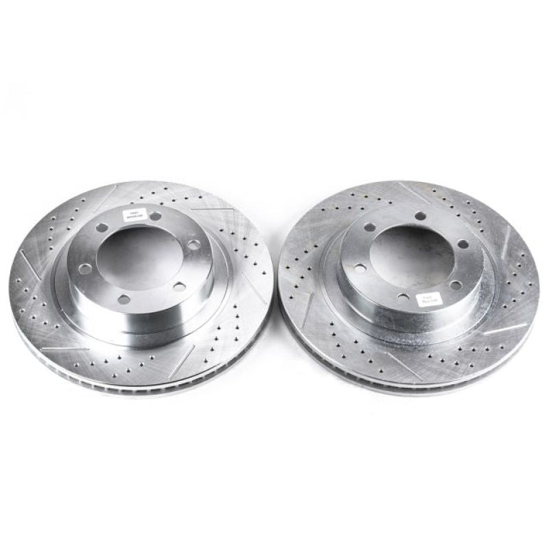 PowerStop Power Stop 03-09 Lexus GX470 Front Evolution Drilled & Slotted Rotors - Pair - Brakes Pads