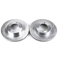 PowerStop Power Stop 03-09 Lexus GX470 Front Evolution Drilled & Slotted Rotors - Pair - Brakes Pads