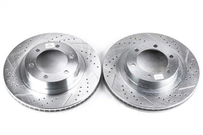 PowerStop Power Stop 03-09 Lexus GX470 Front Evolution Drilled & Slotted Rotors - Pair - Brakes Pads