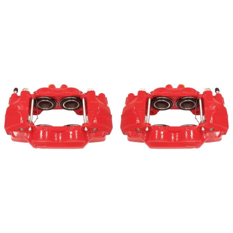 PowerStop Power Stop 03-09 Toyota 4Runner Front Red Calipers w/o Brackets - Pair - Brakes Rotors & Pads