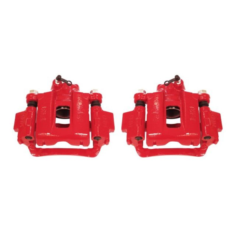 PowerStop Power Stop 03-09 Toyota 4Runner Rear Red Calipers w/Brackets - Pair - Brakes Rotors & Pads