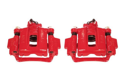 PowerStop Power Stop 03-09 Toyota 4Runner Rear Red Calipers w/Brackets - Pair - Brakes Rotors & Pads