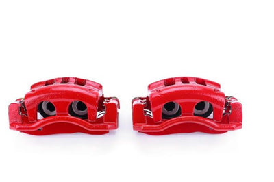 PowerStop Power Stop 03-11 Ford Crown Victoria Front Red Calipers w/Brackets - Pair - Brakes Rotors & Pads