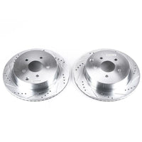 PowerStop Power Stop 03-12 Infiniti FX35 Rear Evolution Drilled & Slotted Rotors - Pair - Brakes Pads
