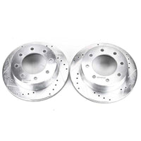 PowerStop Power Stop 03-19 Chevrolet Express 2500 Rear Evolution Drilled & Slotted Rotors - Pair - Brakes Pads