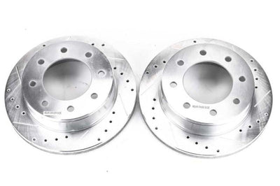 PowerStop Power Stop 03-19 Chevrolet Express 2500 Rear Evolution Drilled & Slotted Rotors - Pair - Brakes Pads