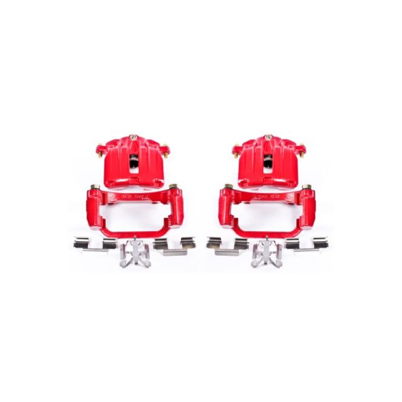 PowerStop Power Stop 04-05 Cadillac DeVille Rear Red Calipers w/Brackets - Pair - Brakes Rotors & Pads