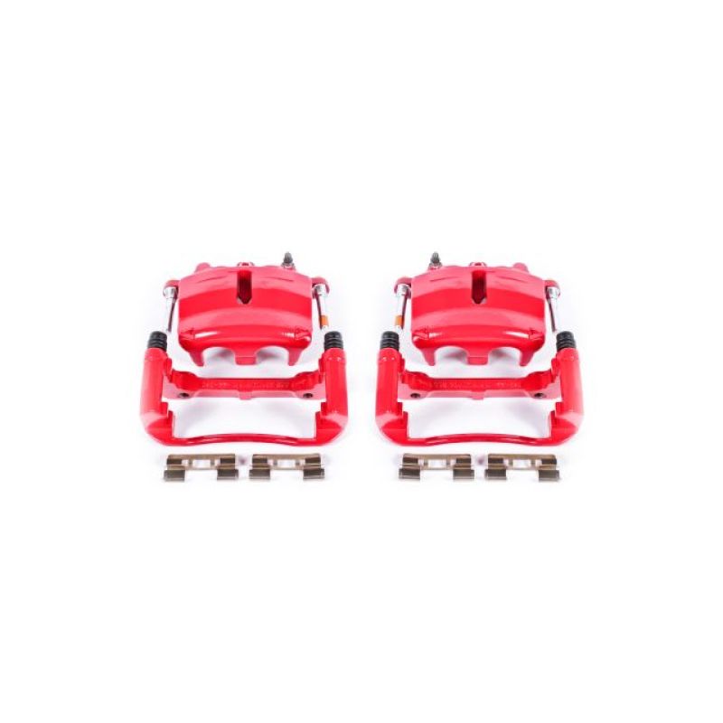 PowerStop Power Stop 04-05 Ford F-150 Front Red Calipers w/Brackets - Pair - Brakes Rotors & Pads