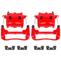 PowerStop Power Stop 04-06 Infiniti QX56 Front Red Calipers w/Brackets - Pair - Brakes Rotors & Pads