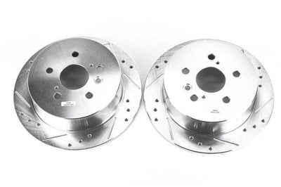 PowerStop Power Stop 04-06 Lexus RX330 Rear Evolution Drilled & Slotted Rotors - Pair - Brakes Pads