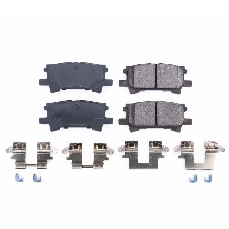 PowerStop Power Stop 04-06 Lexus RX330 Rear Z17 Evolution Ceramic Brake Pads w/Hardware - Brakes Rotors &