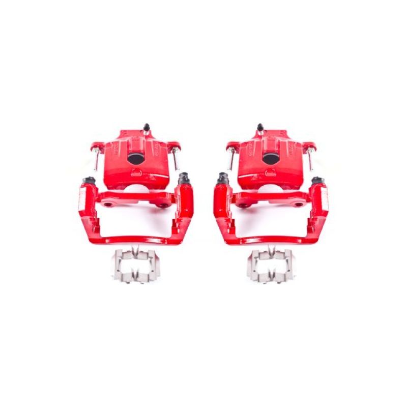 PowerStop Power Stop 04-07 Buick Rainier Rear Red Calipers w/Brackets - Pair - Brakes Rotors & Pads