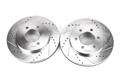 PowerStop Power Stop 04-08 Ford F-150 Front Evolution Drilled & Slotted Rotors - Pair - Brakes Pads