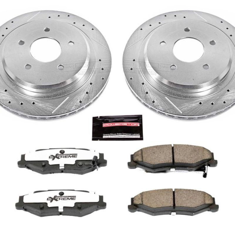 PowerStop Power Stop 04-09 Cadillac XLR Rear Z26 Street Warrior Brake Kit - Brakes Rotors & Pads