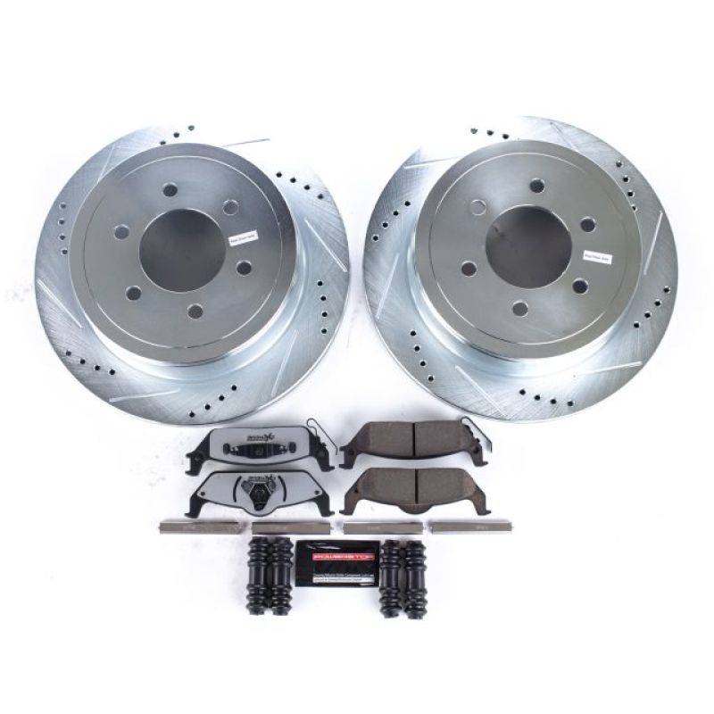 PowerStop Power Stop 04-11 Ford F-150 Rear Z36 Truck & Tow Brake Kit - Brakes Rotors Pads