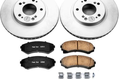 PowerStop Power Stop 04-11 Mitsubishi Endeavor Front Z17 Evolution Geomet Coated Brake Kit - Brakes Rotors & Pads