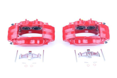 PowerStop Power Stop 04-14 Subaru Impreza Front Red Calipers w/o Brackets - Pair - Brakes Rotors & Pads