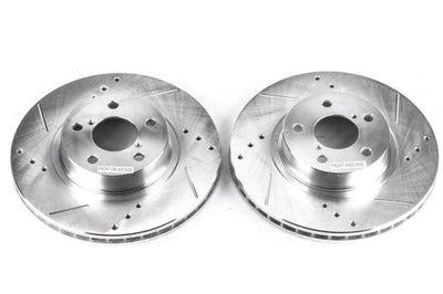 PowerStop Power Stop 05-06 Saab 9-2X Front Evolution Drilled & Slotted Rotors - Pair - Brakes Pads