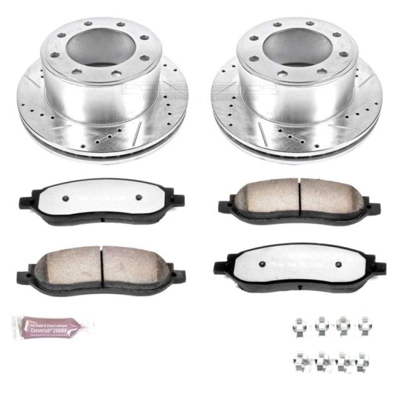PowerStop Power Stop 05-07 Ford F-250 Super Duty Rear Z36 Truck & Tow Brake Kit - Brakes Rotors Pads