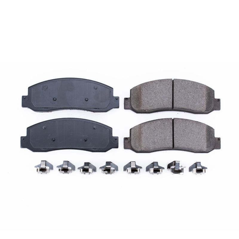 PowerStop Power Stop 05-08 Ford F-250 Super Duty Front Z17 Evolution Ceramic Brake Pads w/Hardware - Brakes Rotors &